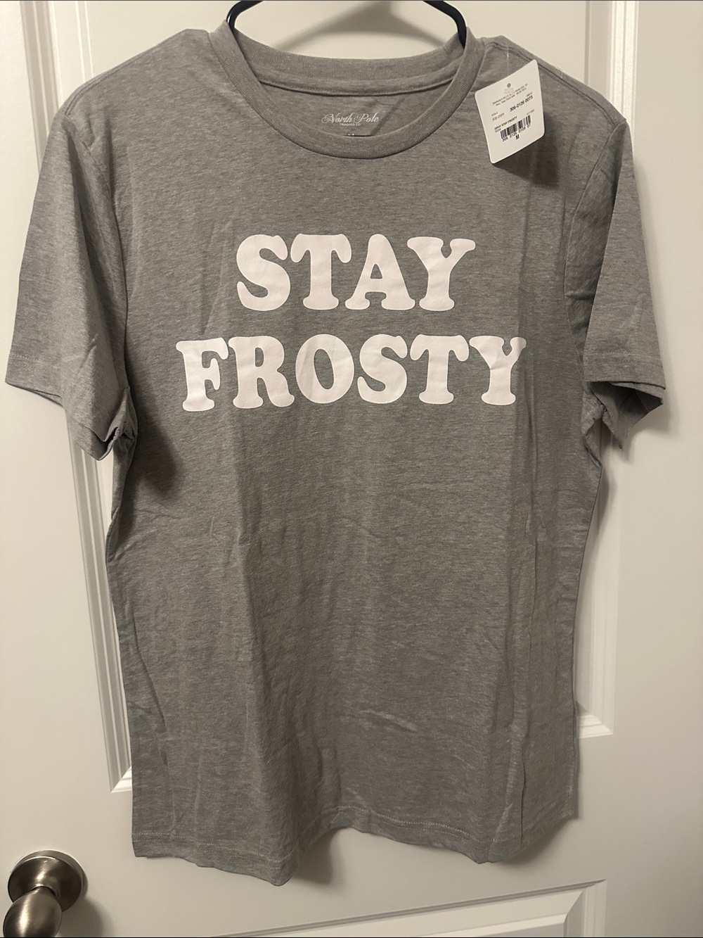 Stay Frosty Grey Graphic Tee by Anine Pink - Women